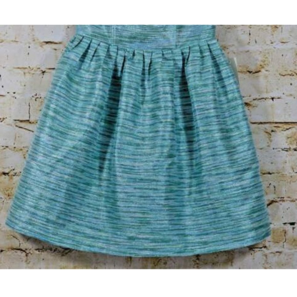 A. Drea Metallic Striped Skater Formal Dress - Picture 3 of 6